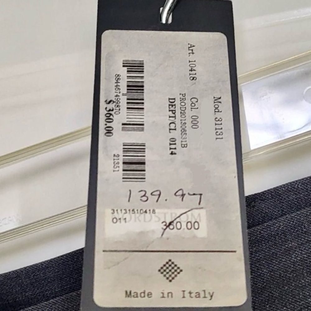 Zanella Debra Italian Luxury Super 150's Wool High Rise Debra Trousers Size 8 - Picture 14 of 14